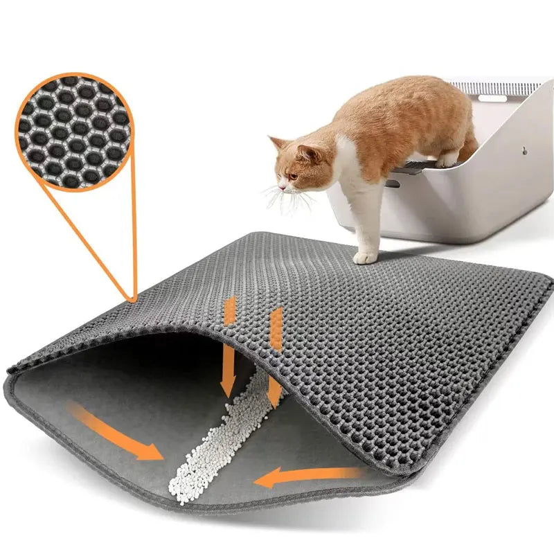 Pet Cat Litter Mat Waterproof Double Layer