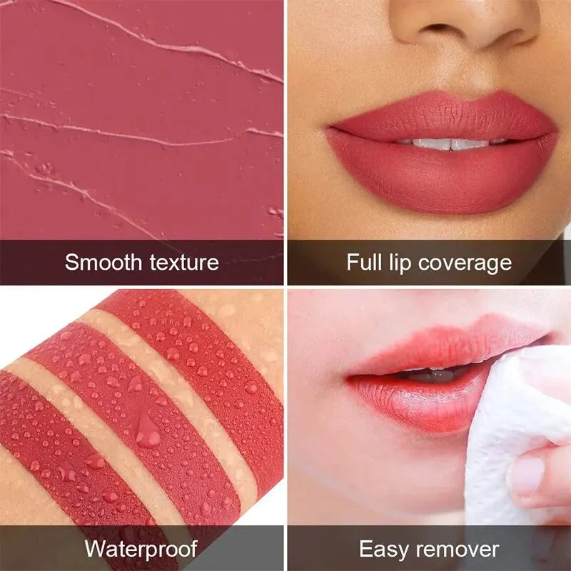 High-pigmented Matte Lipstick Waterproof Long-lasting