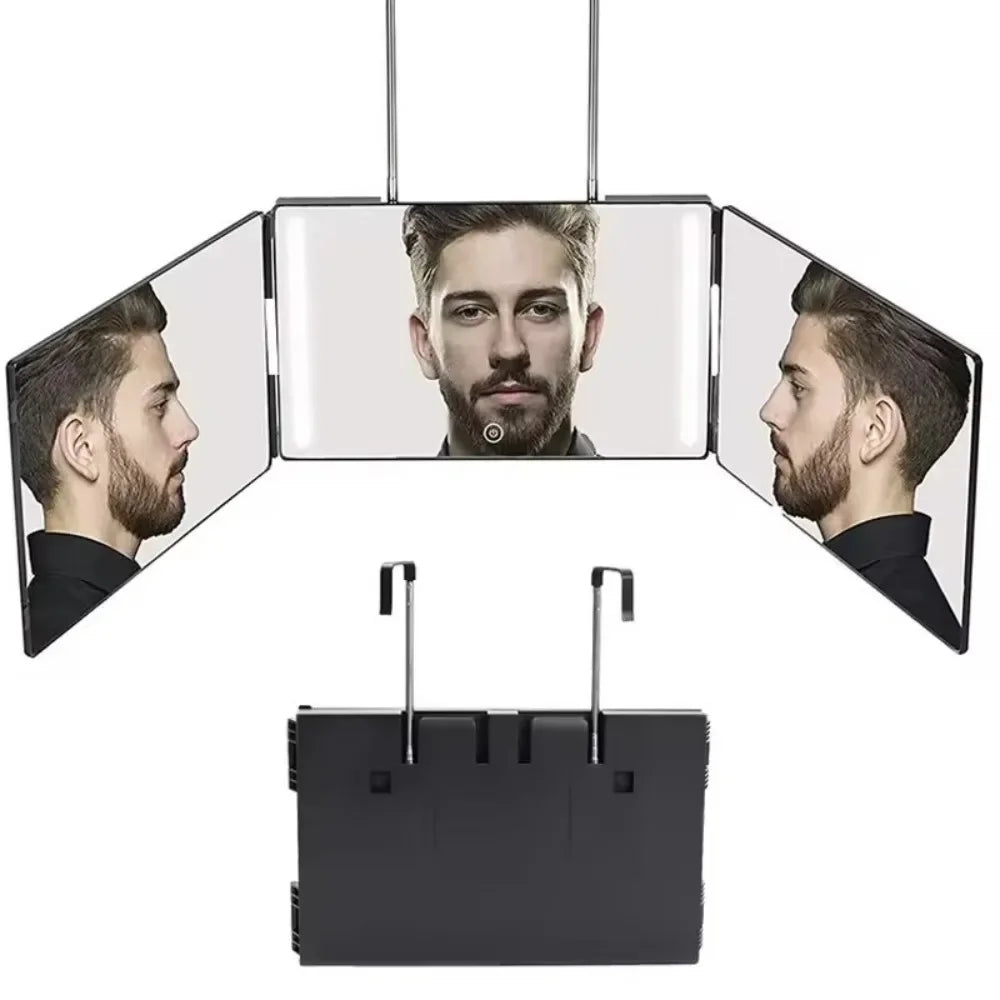 Trifold Self Haircut Led Mirror