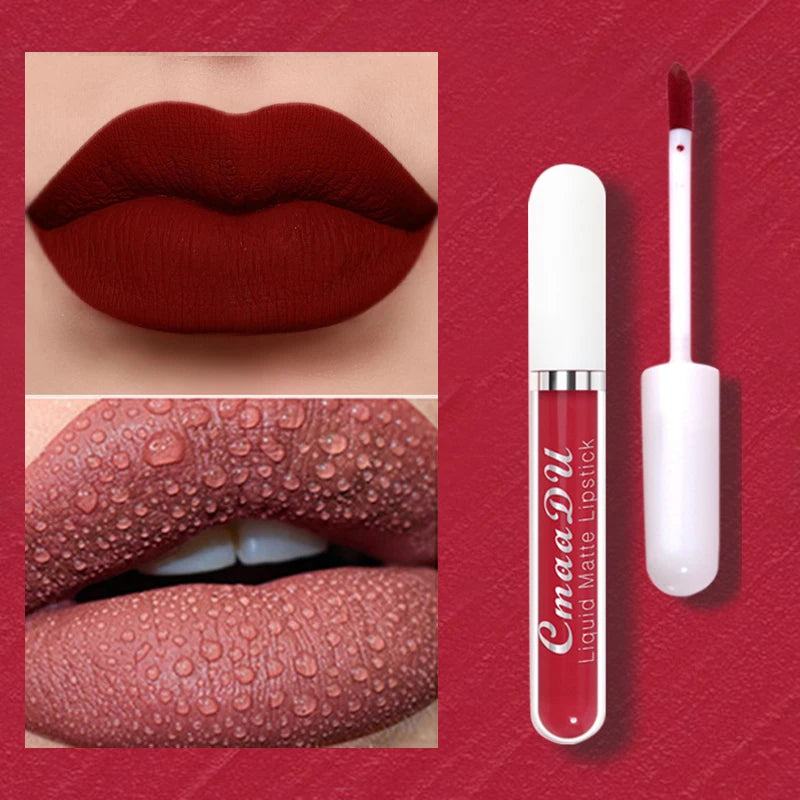 Lipgloss Beauty Red Nude Waterproof Longlasting