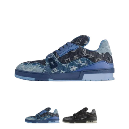 LIV Denim Trainer Low Top Skateboard Shoes