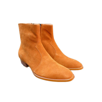 Wyatt Suede Zip Ankle Boots