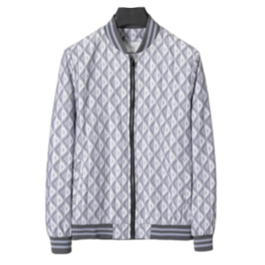 C*D Jacquard Diamond Bomber Jacket