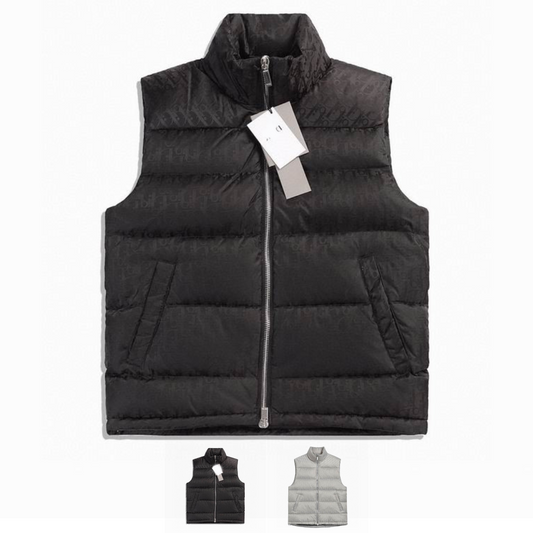 Sleeveless Oblique Logo Down Jacket