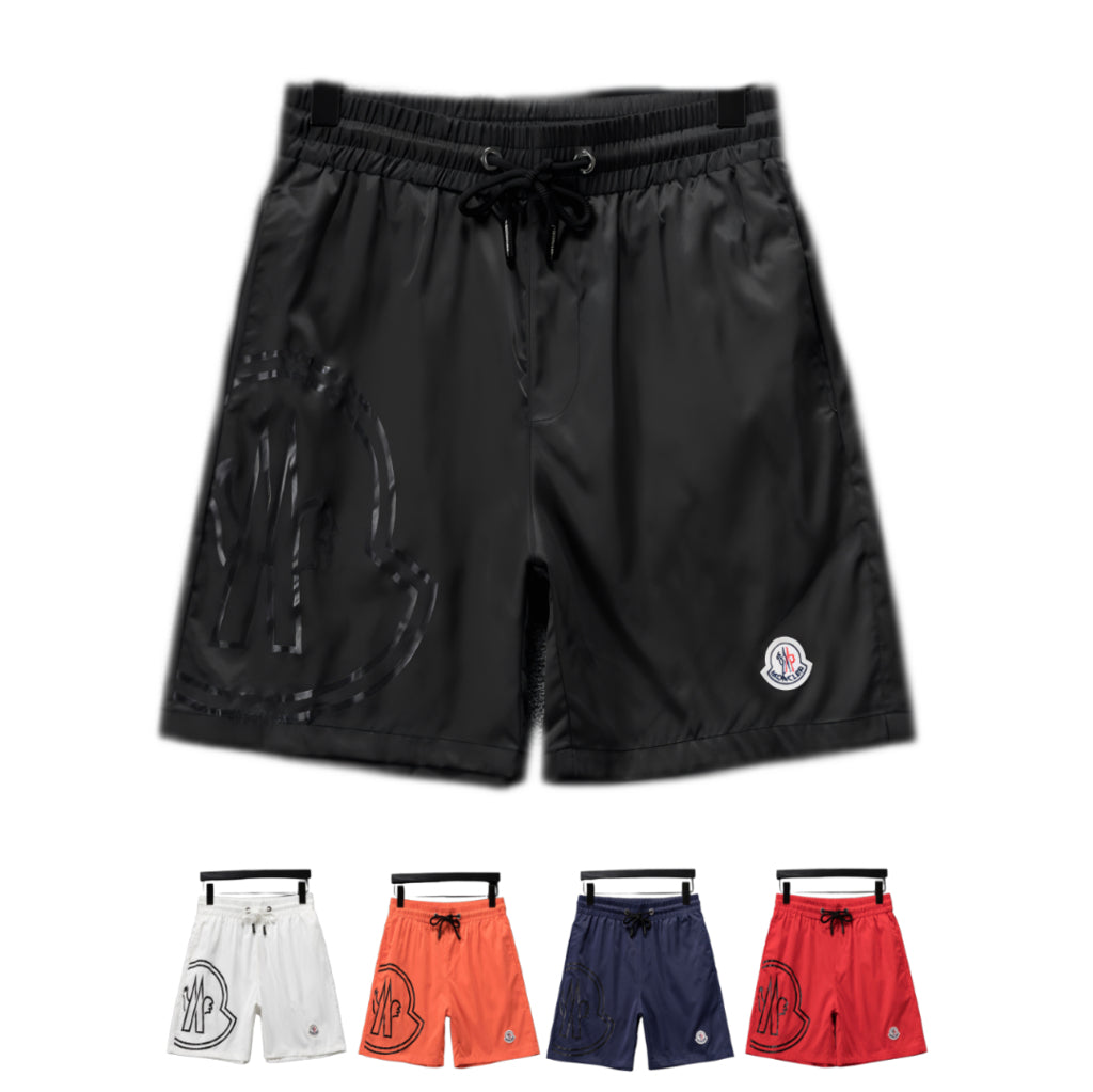 M*NCLR Embroidered Patched Logo Swim Shorts