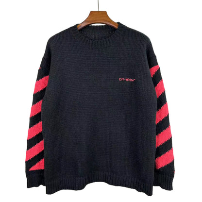 Brushed Mohair Diag Arrows Sweater