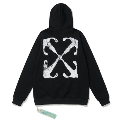 Back Arrow Print Hoodie