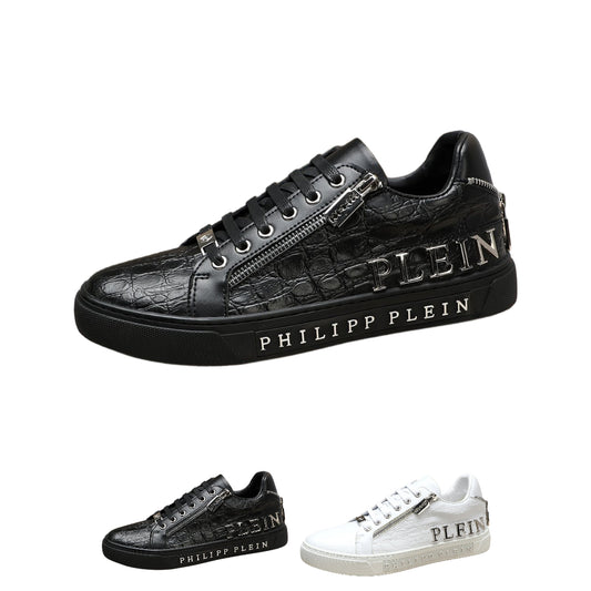 Zip Snake Pattern Sneakers (Men's)