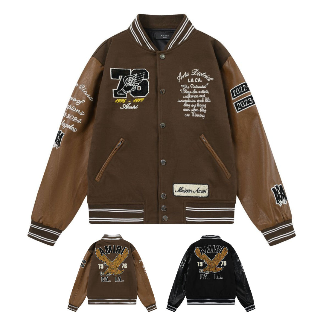 Oversized Eagle Varsity Jacket