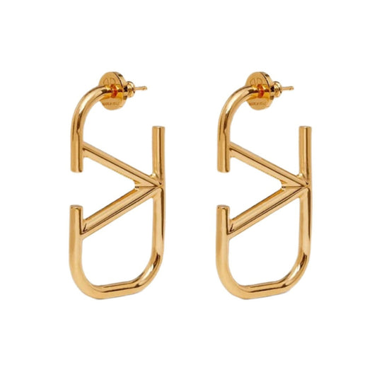 V-Logo Hoop Earrings