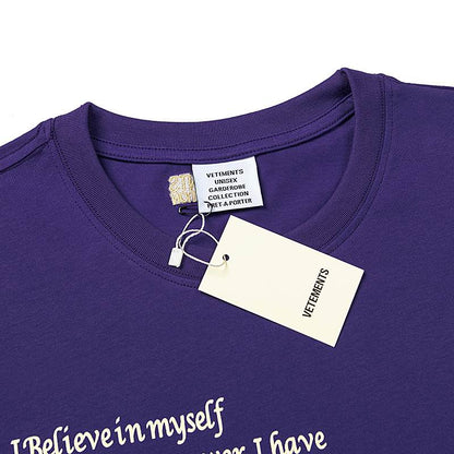 V3T3M3NTS Believe In Yourself Oversized T-shirt