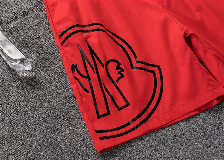 M*NCLR Embroidered Patched Logo Swim Shorts