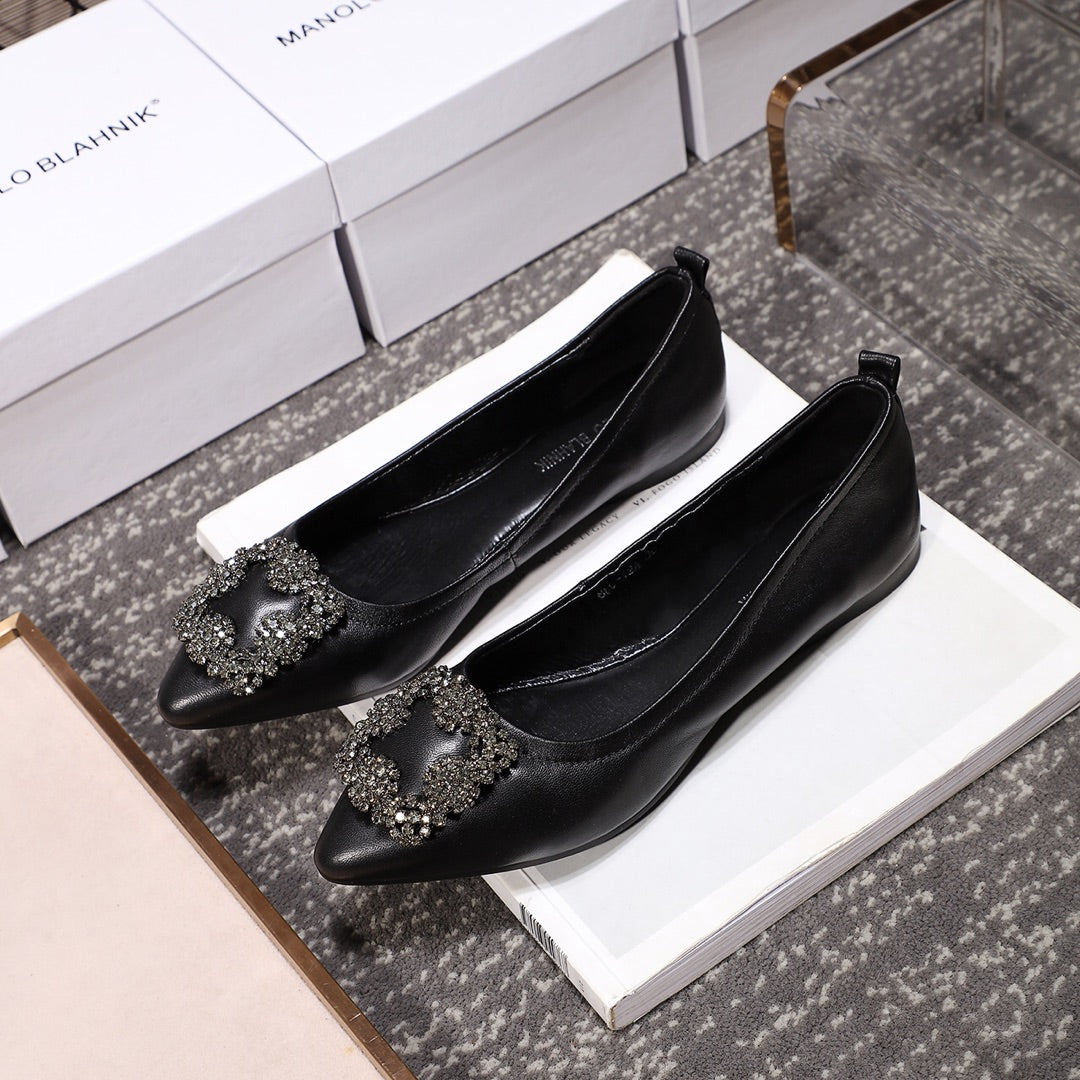 Hangisi Leather Flats