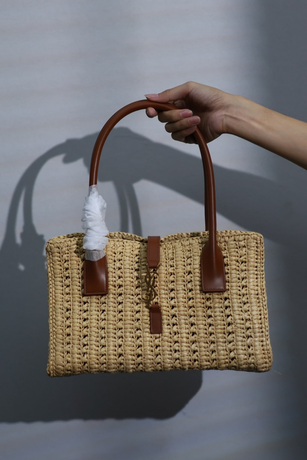 Panier Rectangle Raffia Tote Bag