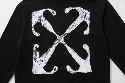 Back Arrow Print Hoodie