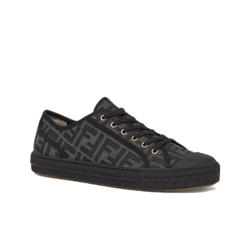 Domino F*F Motif Jacquard Low Top Sneakers