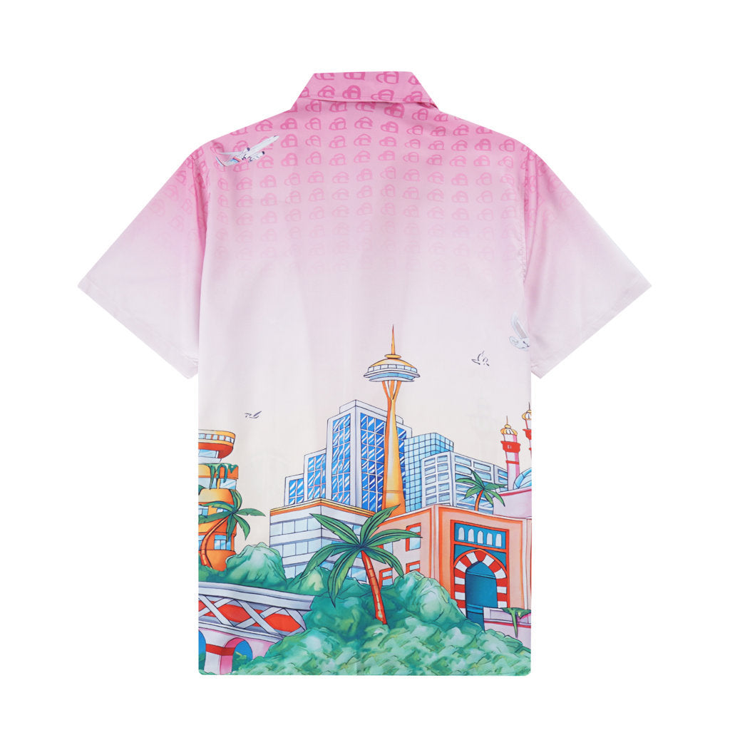 Morning City View Silk Shirt